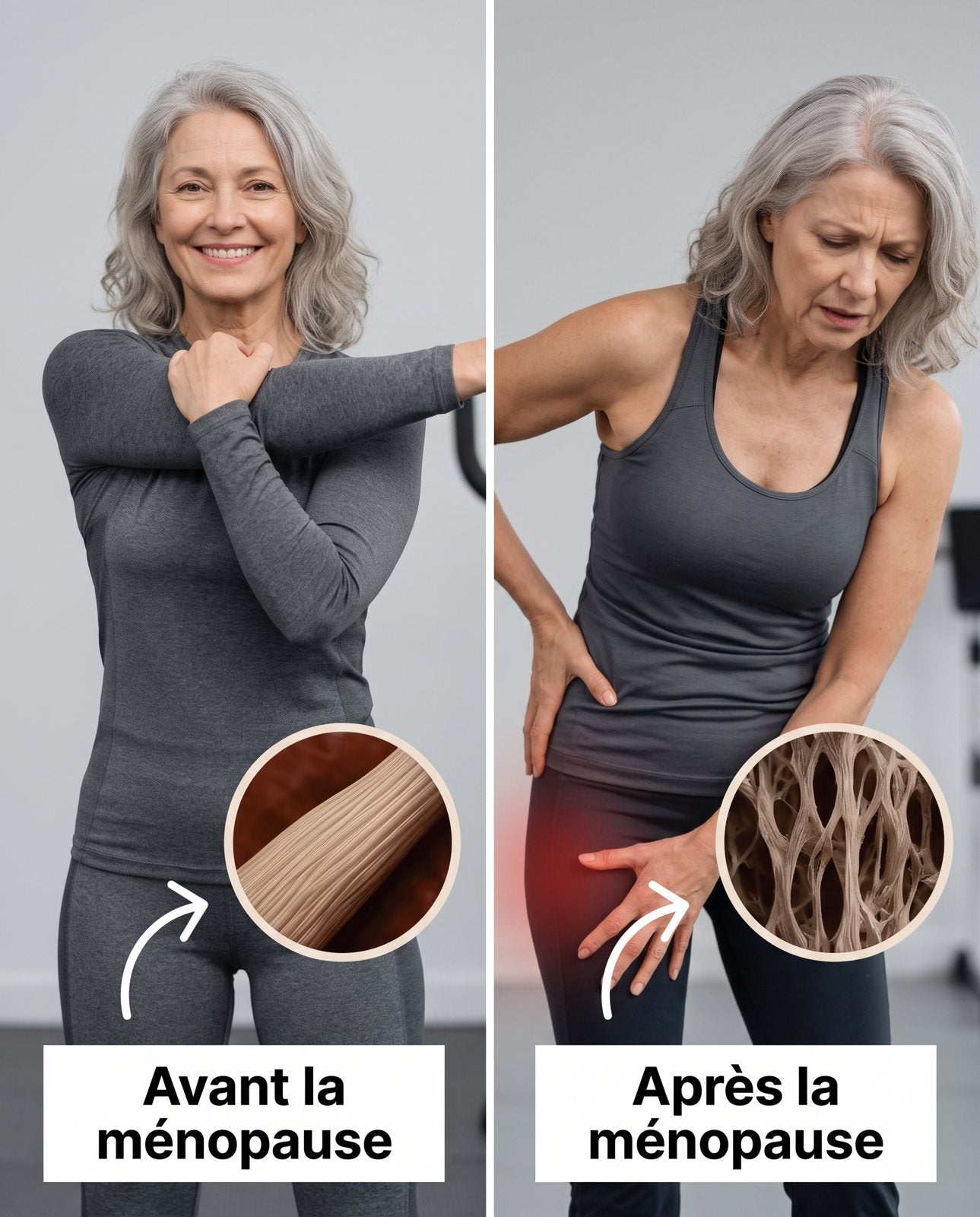Le collagène des tendons avant et après la ménopause